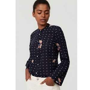 3/$15 °LOFT° Bouquet Bell Sleeve Softened Shirt
